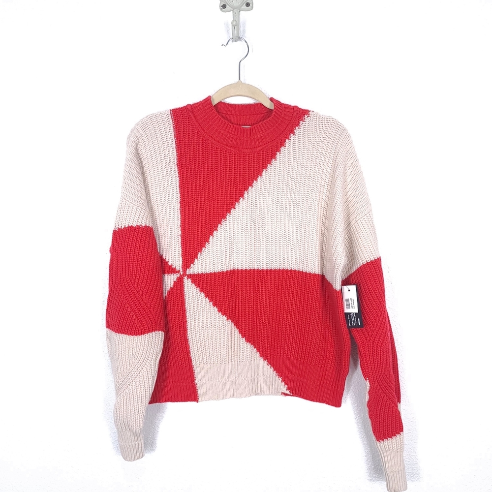 PARADIS PERDUS Jules Intarsia Ivory Red Sweater - Picture 4 of 14